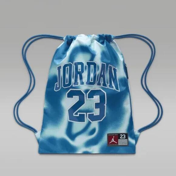 Jordan Drawstring Jersey Unisex Gym Sack Air Jumpman Blue White 9A0757 U1R - Picture 12 of 14